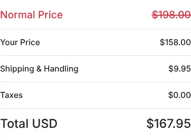 Herpafend 2-bottle order summary at checkout, October 12, 2026
